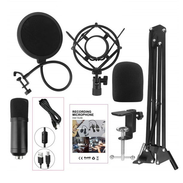 Kit de microphone USB 192KHZ/24BIT micro à condensateur Podcast