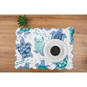 Turtle Bay 100% Cotton Quilted Single Placemat 13 x 19