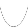 thumbnail image 3 of Auriga Fine Jewelry 14K White Gold 2.1mm Open Franco Chain Necklace 18 inch for Women, 3 of 4