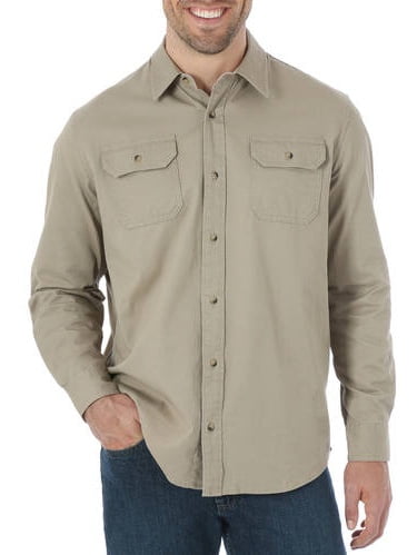 Long Sleeve Woven Solid Shirt - Walmart.com