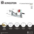 thumbnail image 5 of Kingston FB111DKL Kaiser Two-Handle 2-Hole 8" Centerset Kitchen Faucet in Polished Chrome, 5 of 5