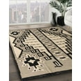 thumbnail image 3 of Ahgly Company Machine Washable Indoor Rectangle Abstract Dark Brown Area Rugs, 5' x 8', 3 of 7