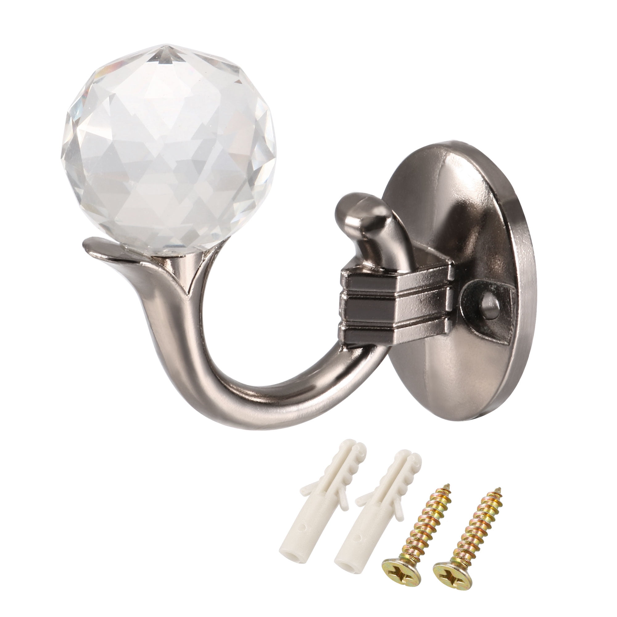 Decorative Curtain Drapery Holdback with Ball End Wall Mounted Hook for