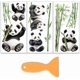 thumbnail image 1 of Juego de 3 calcomanías de panda para frotar, 1 of 9