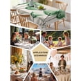 thumbnail image 5 of Green Floral Table Cloth, Elegant Tulip Vintage Wildflower Plant Waterproof Tablecloth for Rectangle Tables, Reusable Washable Fabric Table Cover for Restaurant Kitchen Dining Tables 52"x70", 5 of 6