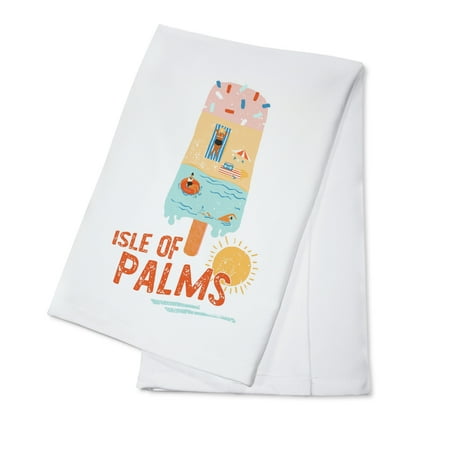 

Isle of Palms South Carolina Ice Cream (100% Cotton Tea Towel Decorative Hand Towel Kitchen and Home)