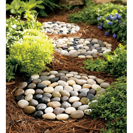 Natural River Rock Stepping Stones, Set of 3