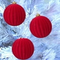 thumbnail image 5 of Christmas Ornaments 15CM 2PCS Extra Large Flocked Christmas Balls Set Shatterproof Hanging Decorations for Christmas Tree Holiday Party Home Décor and Winter Scene Arrangement**, 5 of 6