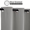thumbnail image 5 of Rosnek Outdoor Patio Curtains Waterproof Top & Bottom Grommet, Weighted Thermal Insulated Light Blocking Windproof Drapes Keep Privacy for Yard Porch, 100''x 96'', Gray, 1 Panel, 5 of 8