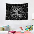 thumbnail image 6 of Tree of Life Tapestry Wall Hanging - Bohemian Hippie Wishing Tree Black and White Tapestries Psychedelic Wall Carpet Mystic Aesthetic Wall Tapestry for Living Room Bedroom (51.2ʺ x 59.1ʺ)), 6 of 6
