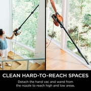 Shark Rocket Ultra-Light Corded Stick Vacuum, Carpet and Hardfloors, Pet Friendly, with Swivel Steering, HV301 Gray/Orange