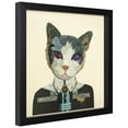 thumbnail image 3 of Empire Art Direct Funky Cat 1 Dimensional Collage Framed Graphic Art Under Glass Wall Art, 17" x 17" x 1.4", Ready to Hang, 3 of 6