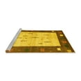 thumbnail image 2 of Ahgly Company Machine Washable Indoor Rectangle Abstract Yellow Contemporary Area Rugs, 2' x 4', 2 of 4