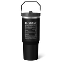 1pc wife 30oz Tumbler with Straw & Handle - Insulated Stainless Steel Cup | Holiday Gift for Man Women (Christmas, Valentine's, Birthday)