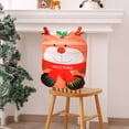 thumbnail image 4 of GROWTH TANK Decorative Christmas Chair Cover Slipcover Reusable Decor Lovely Design Backrest Elk, 4 of 9