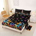 thumbnail image 2 of Erosebridal Multicolor Kawaii Butterflies Bed Sheets,Wild Animals King Sheets For Girl Kids 4-Piece, 2 of 6