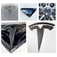thumbnail image 1 of Logo Decal Wrap for Tesla Model X, 14-pc Set (Matte Black), 1 of 4