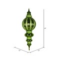 thumbnail image 2 of Vickerman 35" Shiny Finial Christmas Ornament with Glitter Accents, Shatterproof Plastic, Holiday Christmas Tree Decoration, Lime, 2 of 3