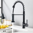 thumbnail image 2 of Matte Black Kitchen Faucet Sink Pull Down Sprayer Swivel Mixer Tap Single Handle, 2 of 11