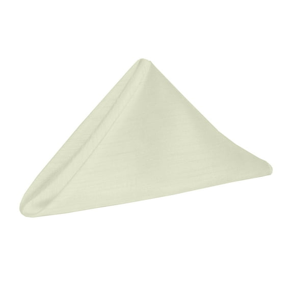 Ultimate Textile (2 Dozen) Reversible Shantung Satin - Majestic 17 x 17-Inch Cloth Napkins - for Weddings, Home Parties and Special Event use, Ivory Cream