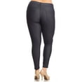 thumbnail image 3 of Women's Stretchy Slim Jeggings with 5 Pockets Cotton Blend, Navy 2X-Large, 3 of 3