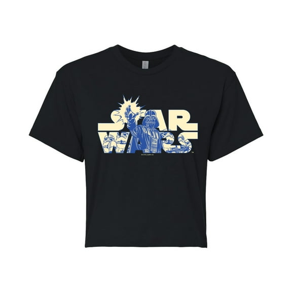 Star Wars - Logo Empire - Juniors Cropped Tee