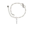 thumbnail image 2 of Delight Jewelry Silvertone Small Kiss Script Silver-tone Paw Infinity Link Chain Bracelet, 6"+2" Extender, 2 of 3
