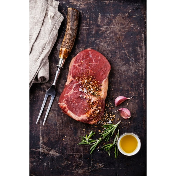 Beretta Fermes, Steak de Ribeyons de Bison Congelé et Sans Hormones