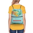 thumbnail image 4 of Vsdgher USA Tourist Map Drawstring Backpack Water Resistant String Bag Sports Sackpack Gym Sack for Men Women, 4 of 6