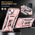thumbnail image 2 of Designed for iPhone 15 Case Rose Gold,[Military Grade Shockproof Phone Case] with 360° Rotatable Kickstand Ring and Camera Cover for iPhone 15,6.1inch, 2 of 12