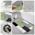 thumbnail image 6 of Sage Green Black Grey Bath Mat 3 Piece Bathroom Rug Set, Modern Irregular Geometric Abstract Non Slip Bath Rug Contour Mat and Toilet Lid Cover, Absorbent Shower Mats Soft Bath Rugs and Mats Sets, 6 of 8