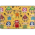 thumbnail image 4 of Dreamtimes Cartoon Robots Stars Area Rug, 36"x24" Seamless Pattern Non-Slip Washable Indoor Door Mat, Absorbent Floor Mat for Bedroom Kitchen Entryway Bathroom, 4 of 7