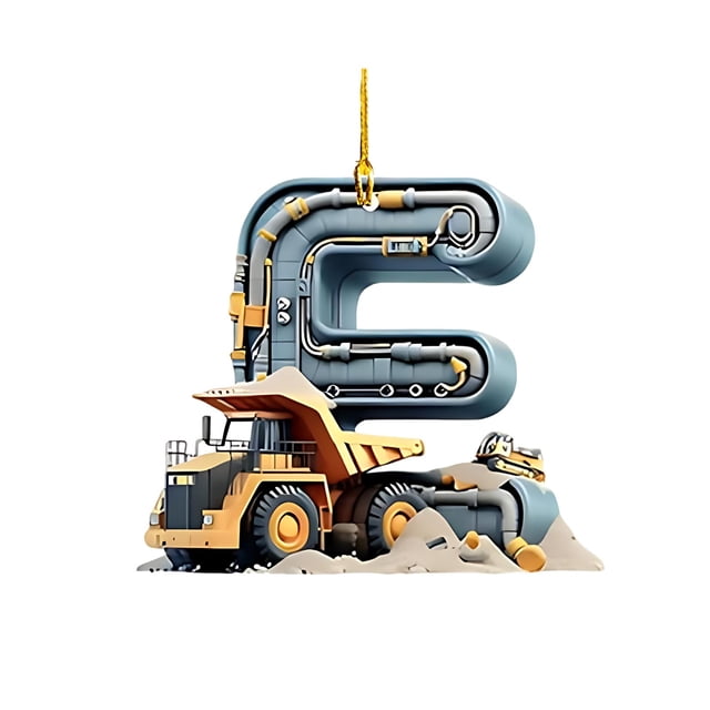 Christmas Tree Ornaments,Ornaments for Christmas Trees 26 Letters Building Vehicle Christmas Decorations Christmas Tree Pendants Christmas Tree Decorations,Christmas Decorations for Tree