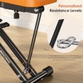 thumbnail image 5 of Squat & Rowing Machine - Foldable Home Fitness Machine with 2 Adjustable Resistance Bands, 330 lbs Weight Capacity, Orange$$Sport & Recreation Other, 5 of 11