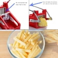 thumbnail image 5 of Cortador manual de patatas con rejilla de acero inoxidable, rebanador manual de patatas para patatas fritas, picador de verduras y cebollas, 5 of 5