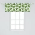 thumbnail image 2 of Ambesonne Green and White Valance Pack of 2, Palms and Monsteras, 54"X18", Green Pale Green, 2 of 4