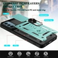 thumbnail image 5 of OnePlus Nord N200 5G Case with Tempered Glass Screen Protector, Dteck Rugged Shockproof Case with Camera Lens Slide Protection, Built-in Kickstand, Magnetic Hard Back Cover,Green, 5 of 8