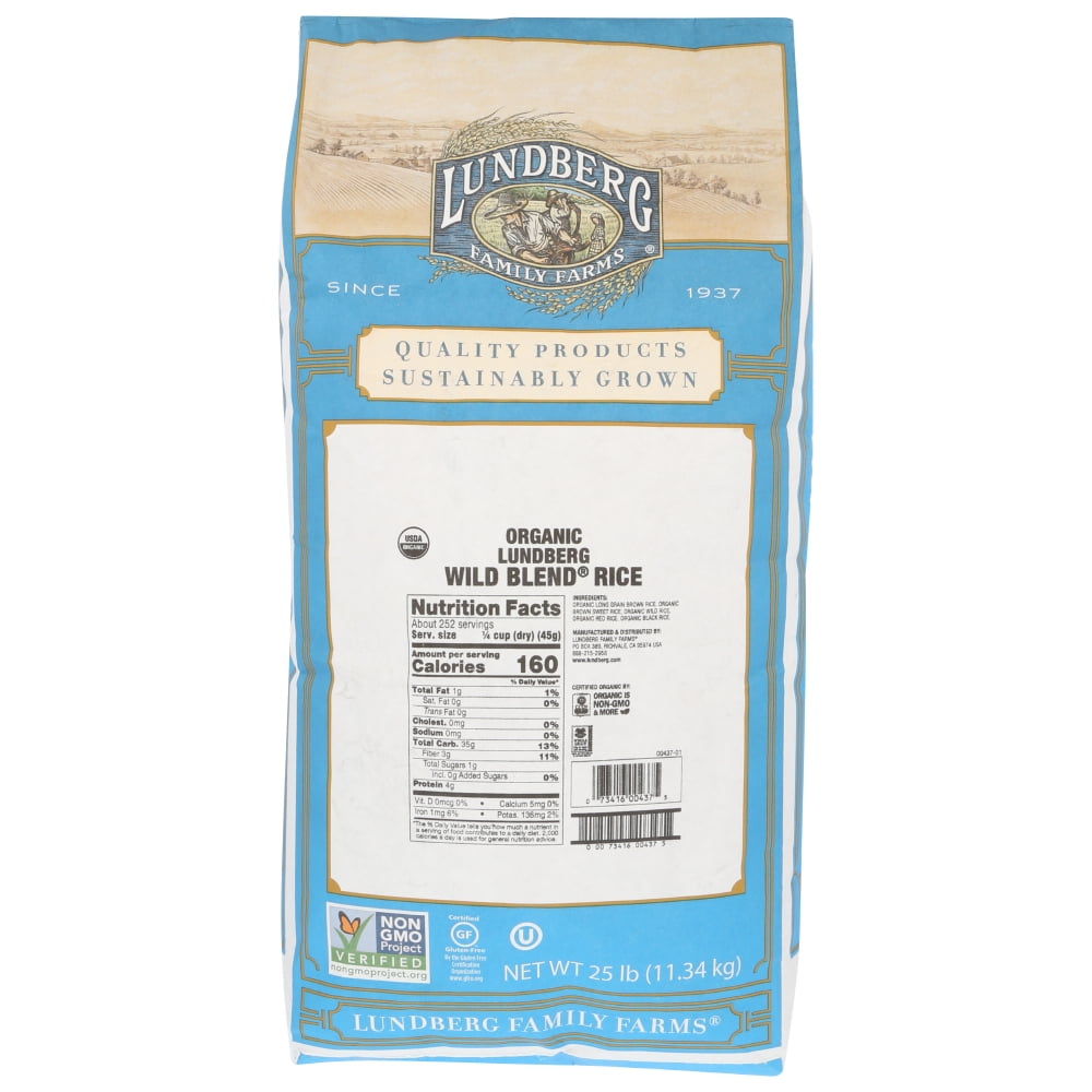 Lundberg Family Farms Organic Wild Blend Gourmet Brown Rice, 9 Lbs
