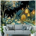 thumbnail image 4 of SHERONV Flower Tapestry Aesthetic Tree Tapestry Moonlight Tapestry Fantasy Landscape Tapestry Neon Nature Plant Wall Hanging Decoration Home Decoration 40x30inch, 4 of 6
