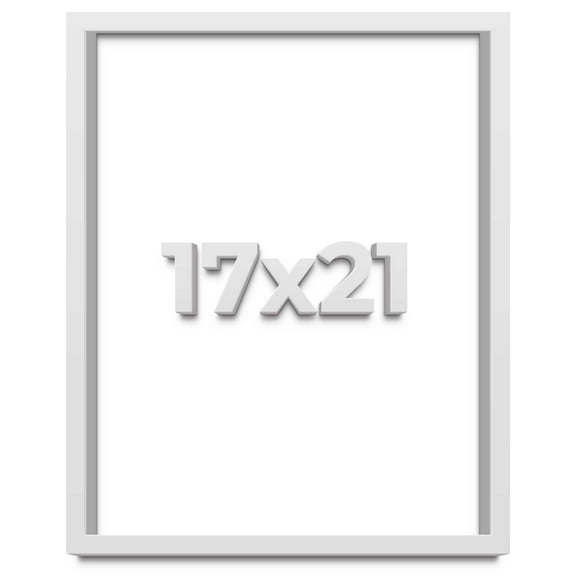 17x21 Shadow Box Frame White | 2 Inches Deep Real Wood Contemporary Shadowbox Display Frame | UV