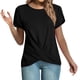 thumbnail image 3 of Camisas para adolescentes,Camiseta informal para mujer, cuello redondo, manga corta, mezcla de nailon y elastano, ajuste cómodo para uso doméstico y diario, sopatenor, 3 of 9