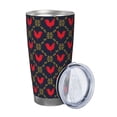 thumbnail image 2 of Rocae Red Rooster for 20 Ounces Stainless Steel Insulted Tumbler Car Cup Drink Mug Inspirational Graduate Present-Straw Three-piece Set, 2 of 8