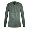 thumbnail image 3 of Hoodie Woman Green Ribbed Hoodies for Women Long Sleeve Women's Hoodies Pullover Ladies Hoodies L, 3 of 4