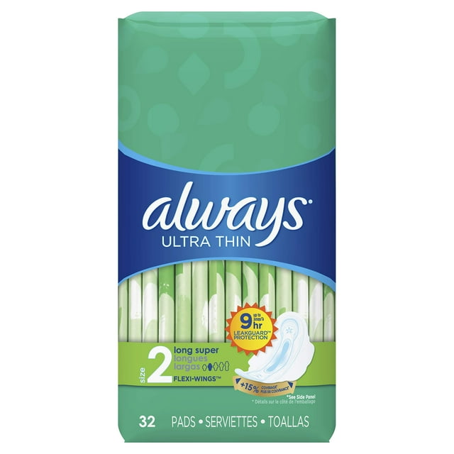 Servilletas sanitarias Always Ultra Thin, tamaño 2, Super 32 unidades