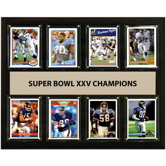 New York Giants Super Bowl XXV Champions 12'' x 15'' Plaque