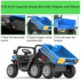 thumbnail image 3 of 4WD 2 Seater Ride On Truck with Dump Bed/Tailgate/Shovel, 24V Kids Ride On Dump Truck, 6-Wheels Ride on Truck with Remote Control, 3 of 7