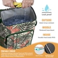 thumbnail image 2 of Botanical Leafy Soft Cooler Backpack - 20L, Multiple Pockets for Organized Storage, Leakproof Design, 2 of 5