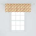 thumbnail image 2 of Ambesonne Ladybug Valance Pack of 2, Ladybugs and Swirls, 54"X18", Pale Yellow Vermilion, 2 of 2