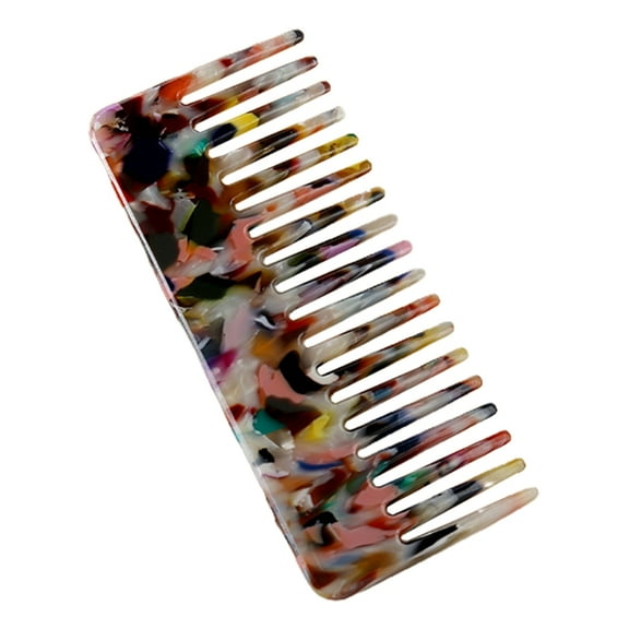 TONKBEEY Korean Style Wide Large Tooth Pocket Hair Comb Cellulose Acetate Detangling Hairbrush Tortoise Shell Portable Anti-static Hairdressing Tools