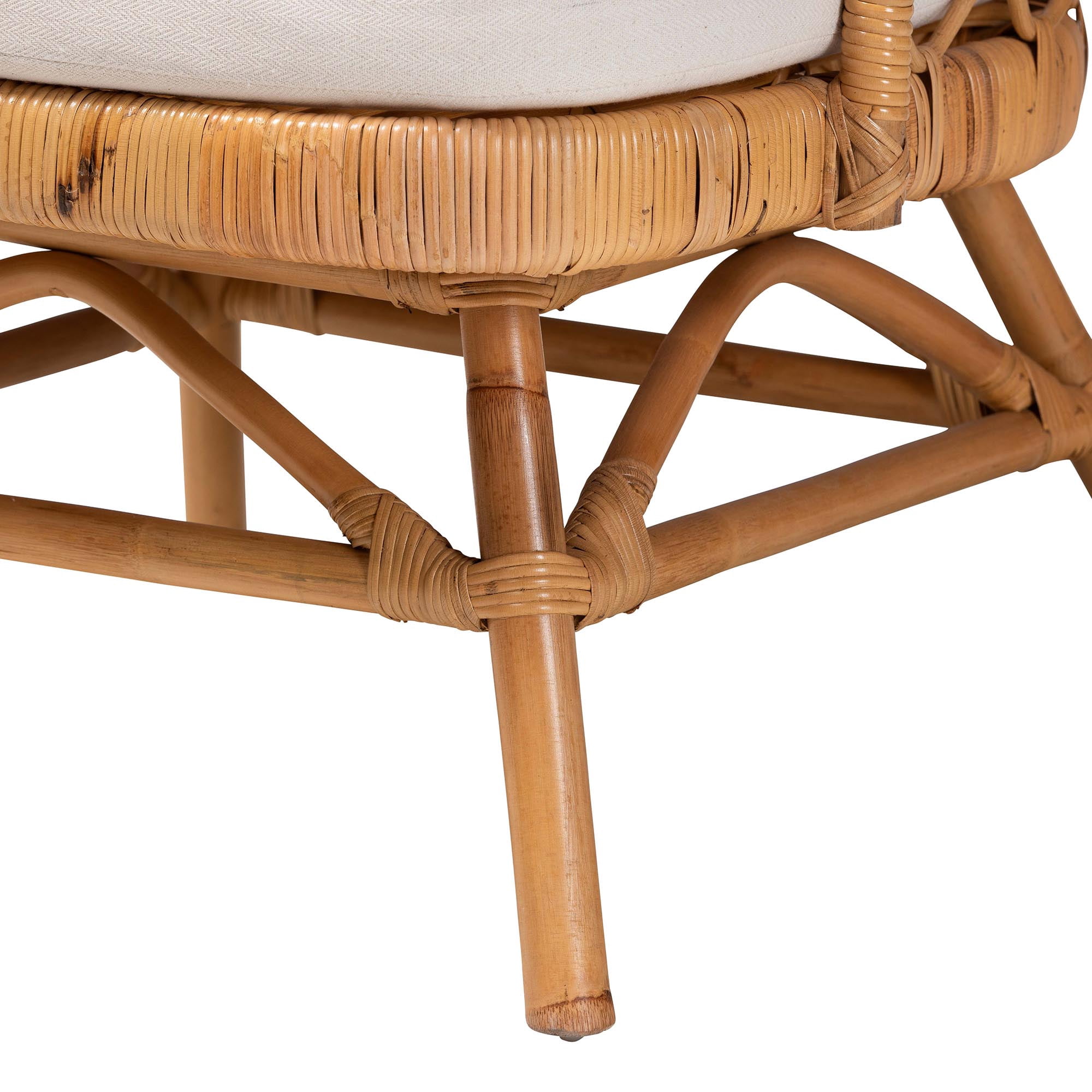 bali & pari Tania Boho Accent Chair, Light Honey